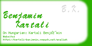 benjamin kartali business card